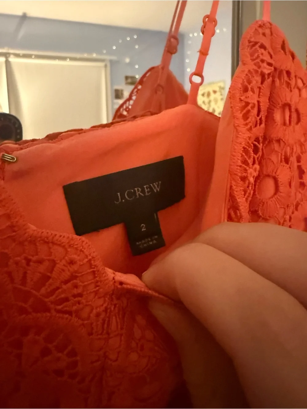Orange Lace J Crew Dress